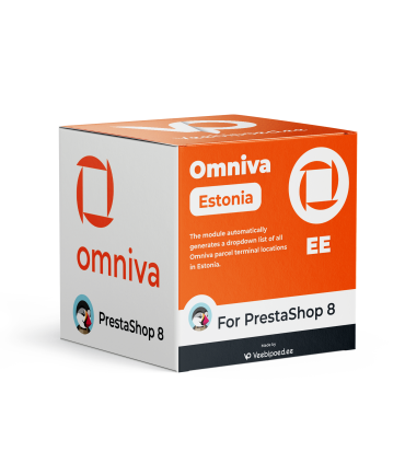 Omniva Eesti pakiautomaatide moodul PrestaShop 8