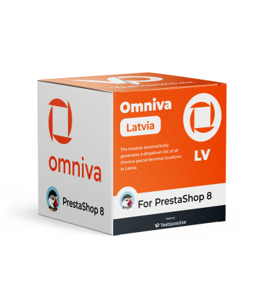 Omniva Läti pakiautomaatide moodul PrestaShop 8